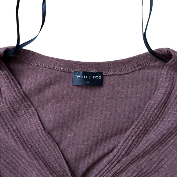 White Fox Boutique “In Motion” Long Sleeve Crop (Brown) Size XS - Picture 3 of 4